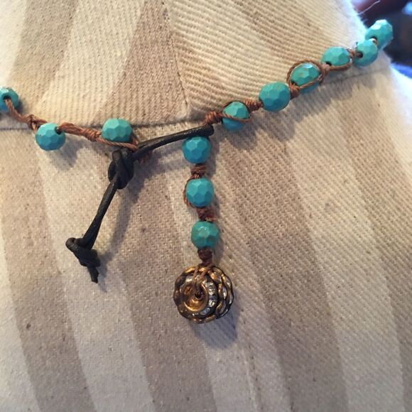 BLUE & Brown Layering Necklace - Picture 2 of 10